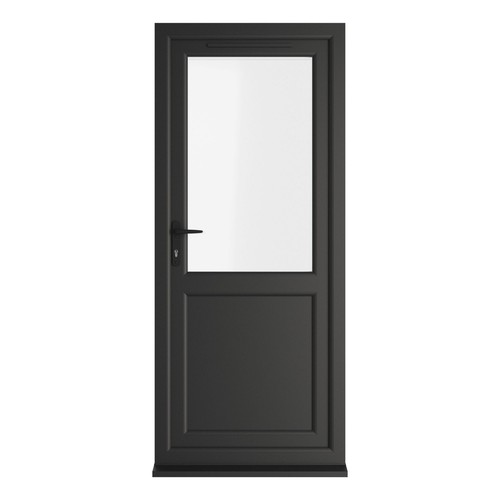 Bespoke pvc single door - pvc, clear