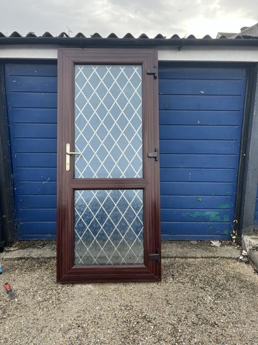 Upvc wood grain door - , clear
