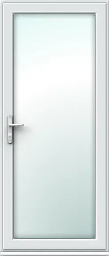 Upvc single fully - glazed, door