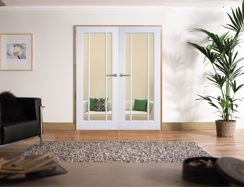 White langdale rebated - white, pair