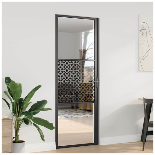 Glass door black aluminium - door,