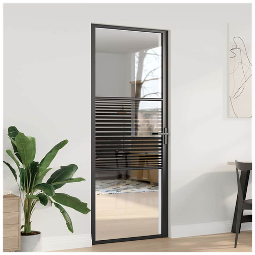 Glass door black - glass, aluminium