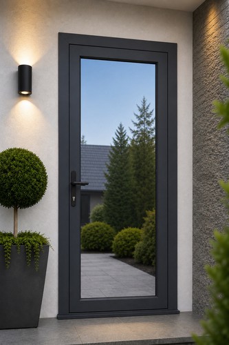 Upvc single door full glazed - full,
