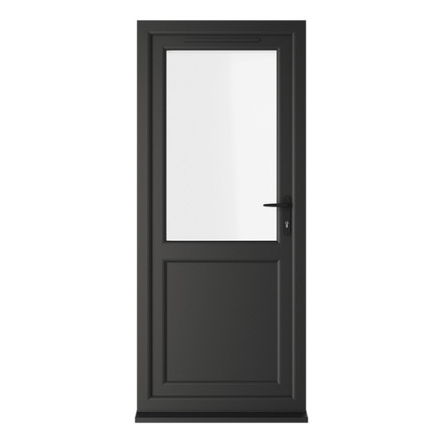 Upvc single door - bespoke, clear