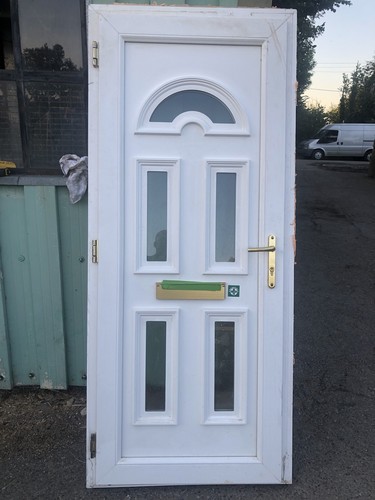 White upvc door - white,
